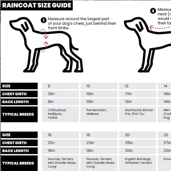 RIFRUF Stormhunter Dog Raincoat, Sakura, Size 8 - tiny dog - Picture 15 of 16